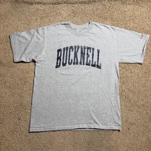 Vintage 90s Bucknell University T Shirt Mens sz XL gray NCAA Bison‎